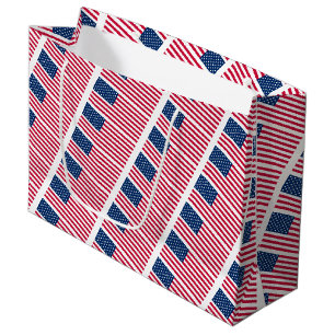 USA Flag Gift Bag Patriotic Große Geschenktüte