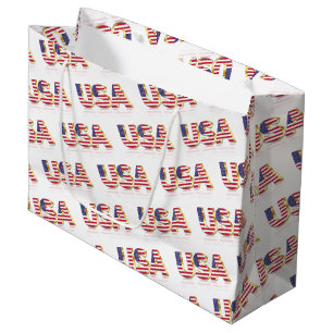 USA Flag Gift Bag United States of America Große Geschenktüte