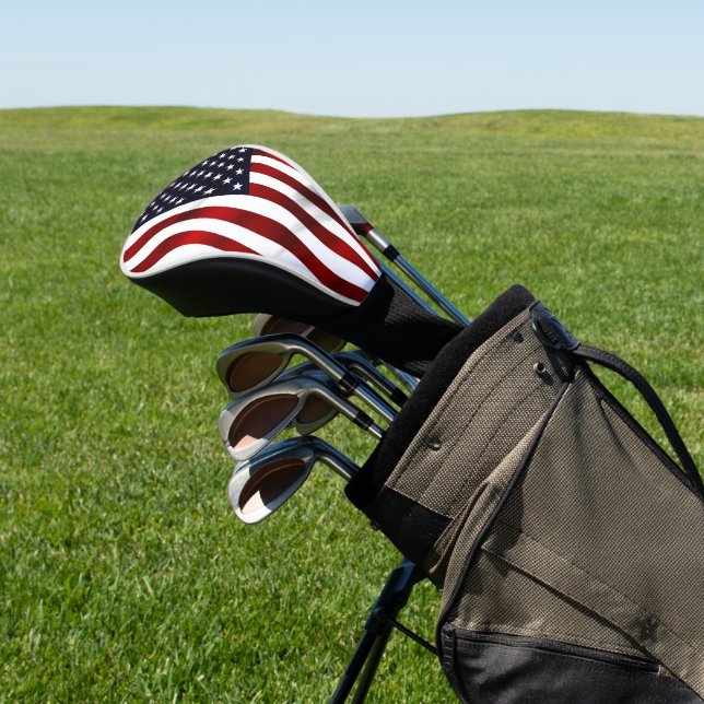 USA FLAG GOLF HEADCOVER (In SItu)