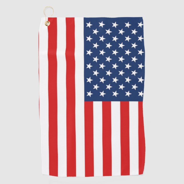 USA Flag Golf Tower Golfhandtuch (Vorderseite)