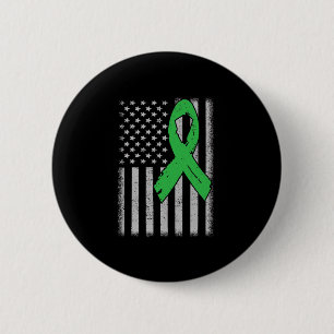 Usa Flag Green Family Ribbon Nierenerkrankung Awar Button