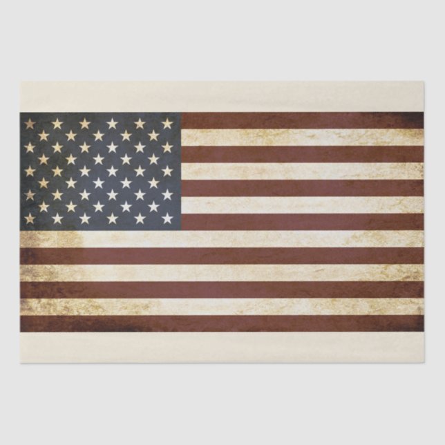 USA Flag Grunge Decoupage Tissue Paper Seidenpapier (Vorderseite)