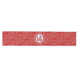 USA Flag Heart Red LIEBE Mittelgroßer Tischläufer