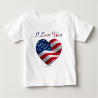 USA Flag Herz I Liebe You