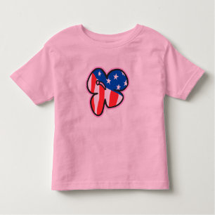 USA Flag Hibisken Säugling & Kleinkind T - Shirt