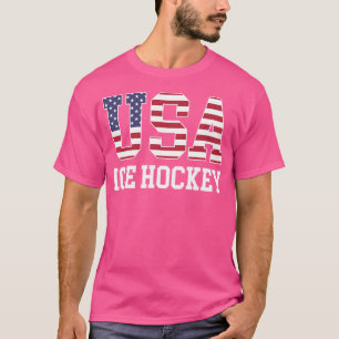 Usa Flag Hockey Player American Usa Eishockey T-Shirt