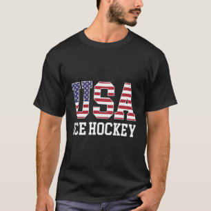 Usa Flag Hockey Player American Usa Eishockey T-Shirt