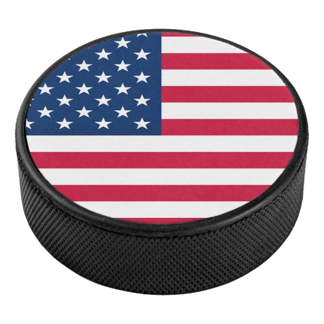 USA Flag Hockey Puck USA (3/4)