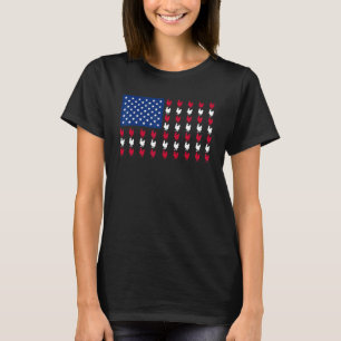 USA-Flag-Huhn Männer Frauen 4. Juli T-Shirt