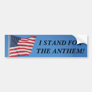 USA Flag I Stand für die Anthem Autoaufkleber