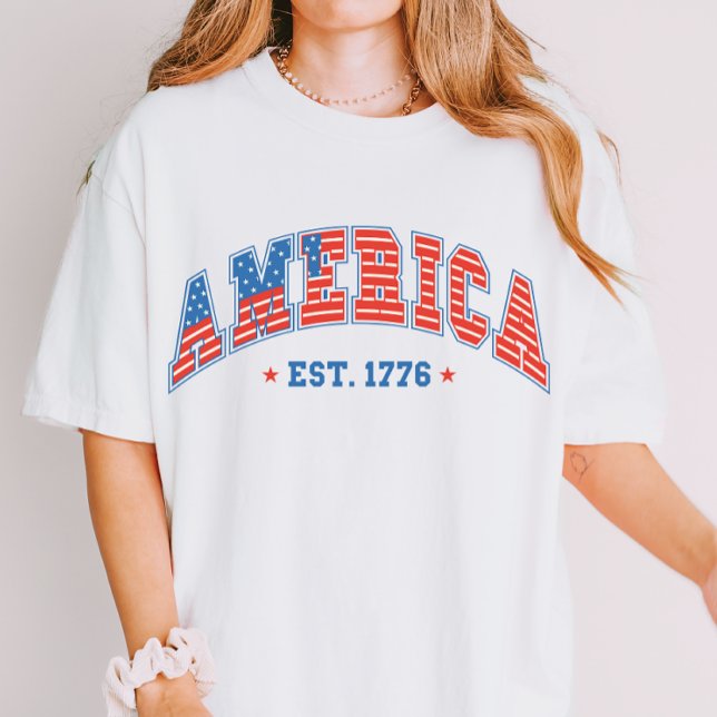 USA Flag Independence Day 4. Juli T-Shirt (Von Creator hochgeladen)