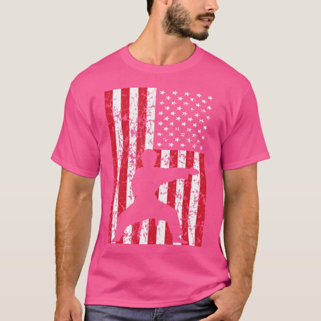 Usa Flag Karate T-Shirt (Vorderseite)