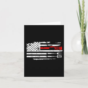 Usa Flag Koch Knife Grillen Kooking Funny Job Gebu Karte