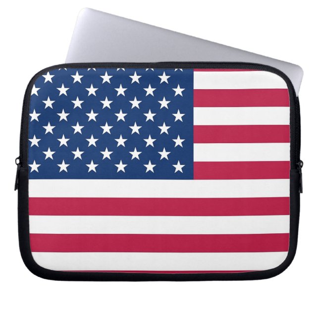 USA Flag Laptop Sleeve (Vorderseite)
