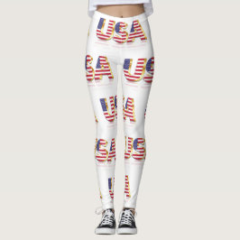 USA Flag Leggings