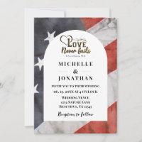 USA Flag Liebe Versage nie Bibel Patriotic Wedding