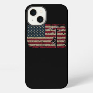 USA Flag Lineman Patriotic Electrician Gift iPhone 13 Hülle