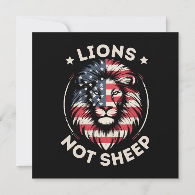 USA FLAG , LIONEN NOT SHEEP (Vorderseite)