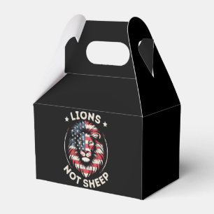 USA FLAG , LIONEN NOT SHEEP GESCHENKSCHACHTEL