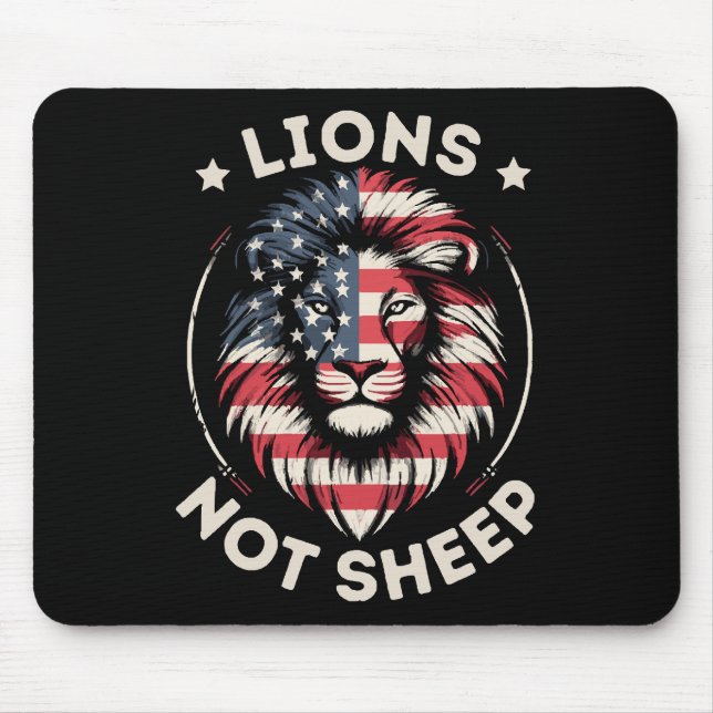 USA FLAG , LIONEN NOT SHEEP MOUSEPAD (Vorne)