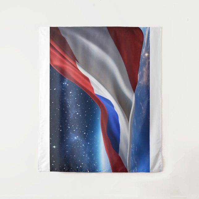USA Flag Logo Large Tapestry Wandteppich (Vorderseite)