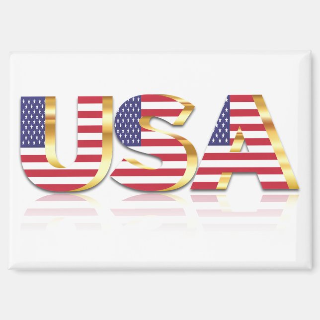 USA Flag Magnet Gift American Patriotic (Vorderseite)