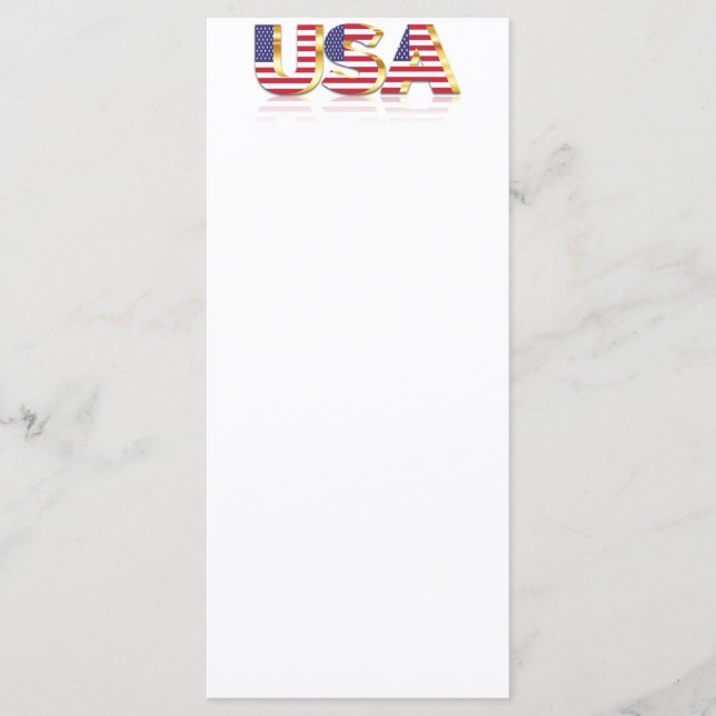 USA Flag Menu Menükarte (Vorderseite)