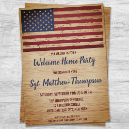 USA Flag Military Soldier Homecoming Party Einladung