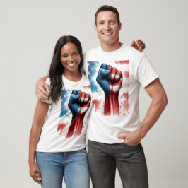 USA Flag mit Flaggenhintergrund T-Shirt