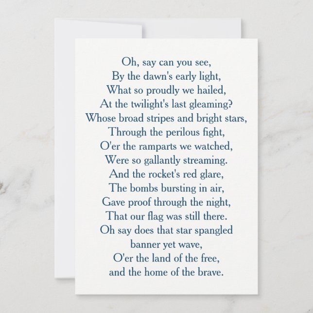 USA Flag National Anthem Choir (Vorderseite)