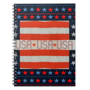 USA Flag Notebook Notizblock