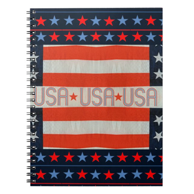 USA Flag Notebook Notizblock (Vorderseite)