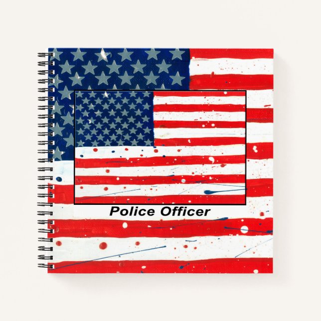 USA Flag Notebook Notizbuch (Vorderseite)