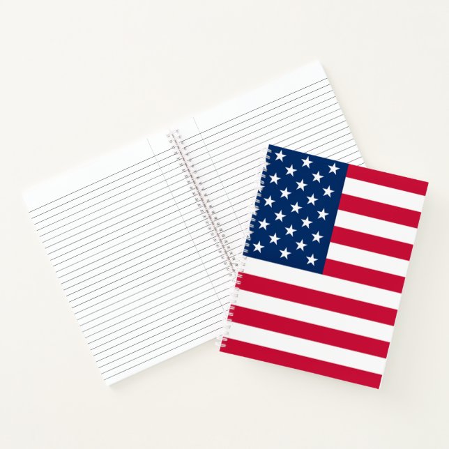 USA Flag Notebook-USA Notizbuch (Innenseite)