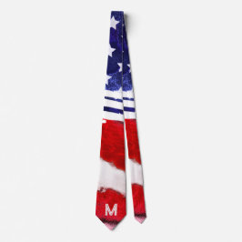 *~* USA Flag Old Glory Patriot Monogram Krawatte