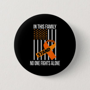USA Flag Orange Ribbon Products Leukämie Bewusstse Button