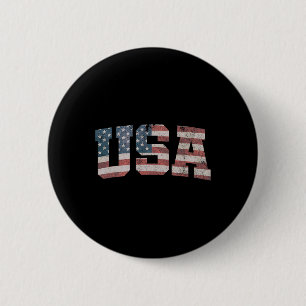 USA Flag Patriotic 4. Juli Amerika Button