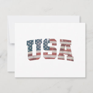 USA Flag Patriotic 4. Juli Amerika Save The Date