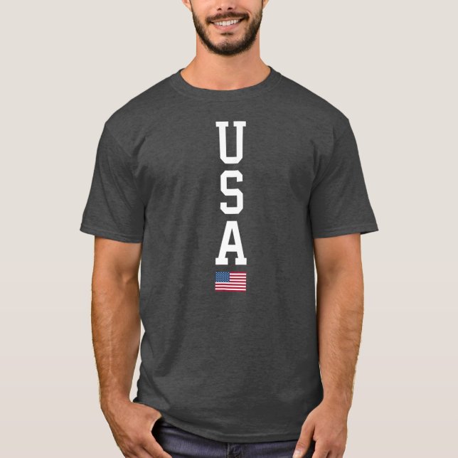 USA Flag Patriotic 4. Juli Amerika  T-Shirt (Vorderseite)