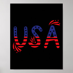 USA Flag Patriotic 4. Juli Amerika Tag des Indes Poster