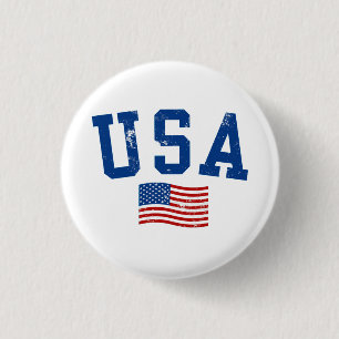 USA Flag Patriotic 4. Juli Button