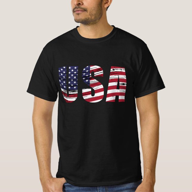USA FLAG Patriotic 4. Juli T-Shirt (Vorderseite)