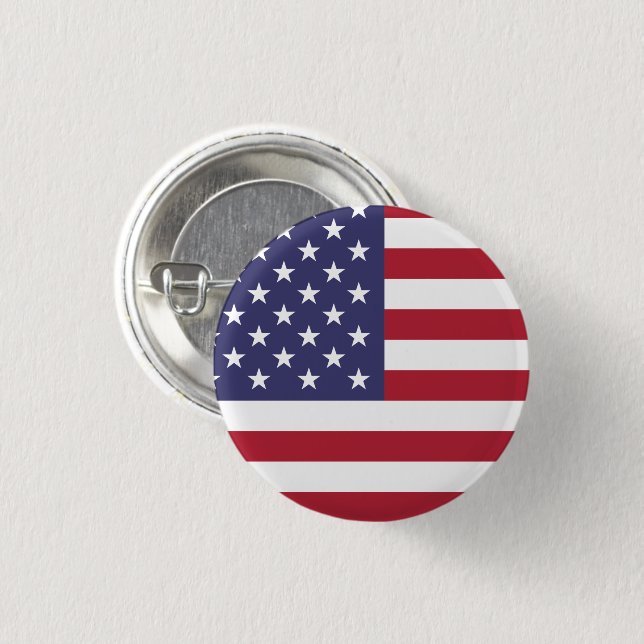 USA Flag Patriotic American Flag US Flagge Button (Vorne & Hinten)