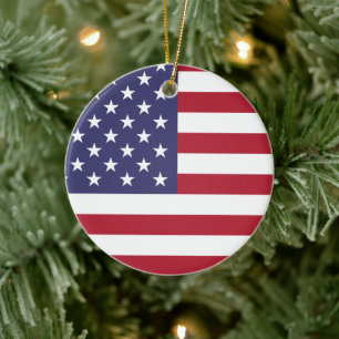 USA Flag Patriotic American Flag US Flagge Keramik Ornament