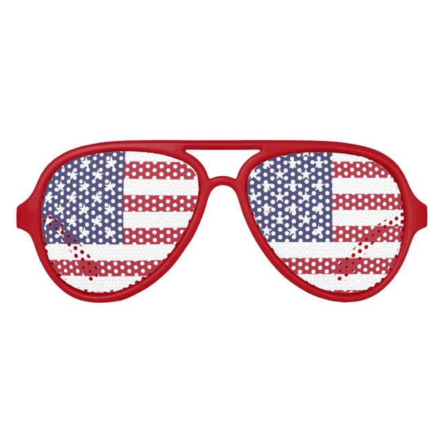 USA Flag Patriotic American Flag US Flagge Partybrille (Vorderseite)