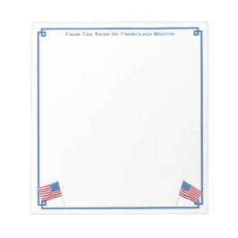 USA Flag Patriotic American Personalisiert Notizblock