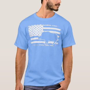 USA Flag Patriotic American Wild Pig Boar Jagd T-Shirt
