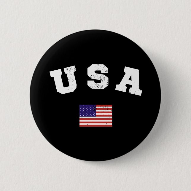 USA Flag Patriotic Button (Vorderseite)