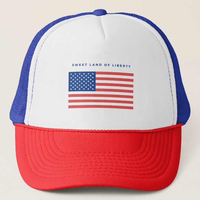 USA Flag Patriotic Cap Truckerkappe (Vorderseite)