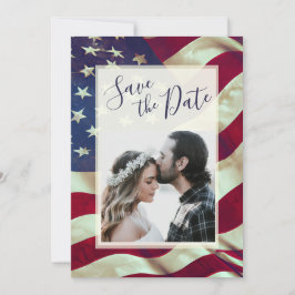USA Flag Patriotic Christlich Bible Foto Wedding Save The Date